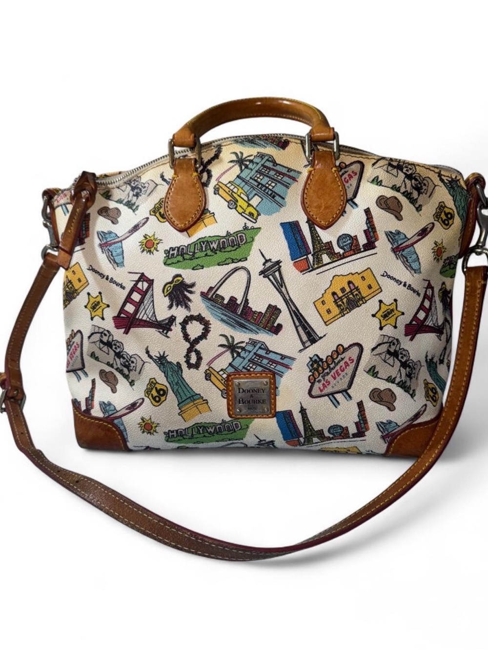 Dooney & Bourke Road Trip USA / Americana Landmark Satchel